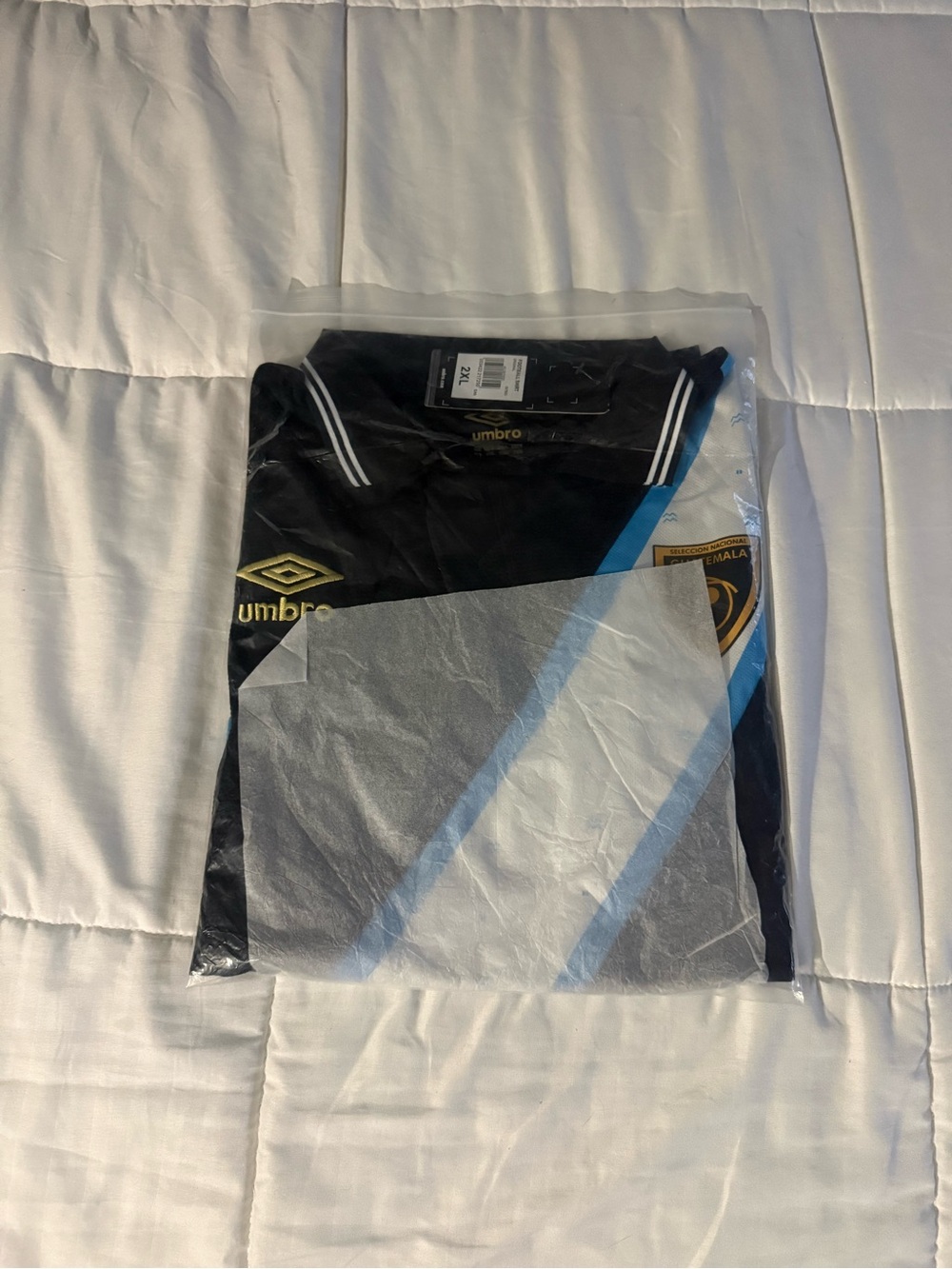 Umbro Black with Light Blue Trim Football Jersey